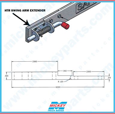 Hand Truck Swing Arm Extender Adapter
